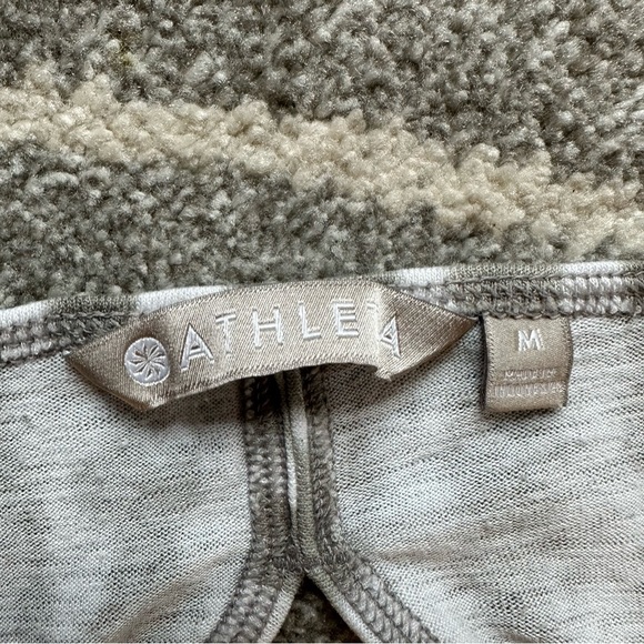 Athleta Gray and White Slub Cotton Diamond Back Tank - Picture 3 of 5